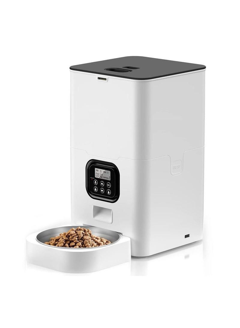 Cool Baby COOLBABY 4L Automatic Pet Feeders for Cats and Dogs Dry Food Dispenser with Desiccant Bag Timed Cat Feeder Programmable Portion Size Control 4 Meals Per Day  - Image 1