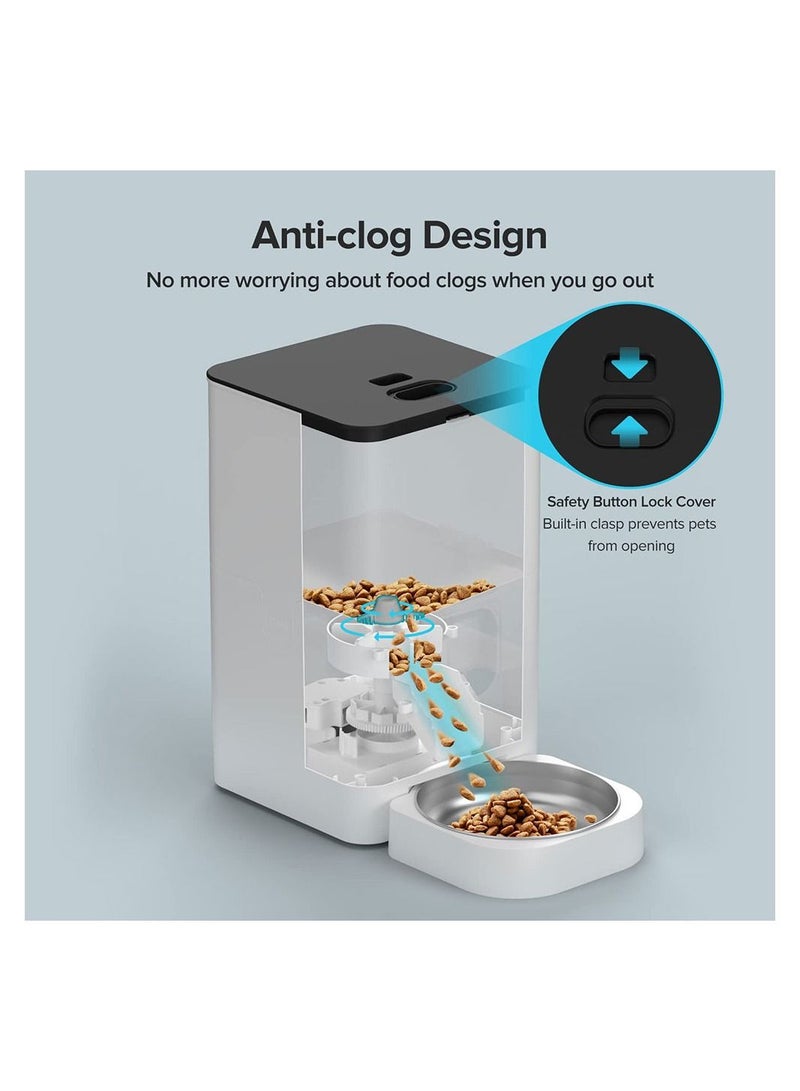 Cool Baby COOLBABY 4L Automatic Pet Feeders for Cats and Dogs Dry Food Dispenser with Desiccant Bag Timed Cat Feeder Programmable Portion Size Control 4 Meals Per Day  - Image 4