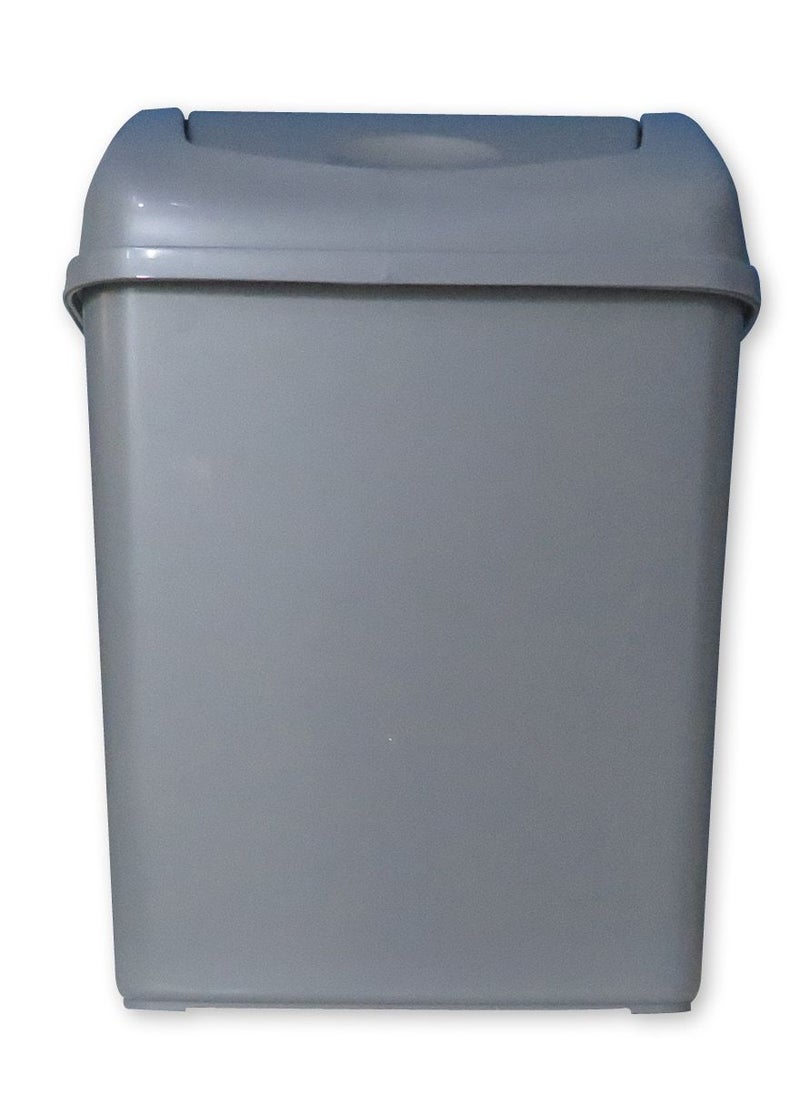 GAB Plastic - GAB Plastic, Waste Bin With Swinging Lid, 8 Liters, Plastic Trash Can, for Home, Office and Garden, Recycled Plastic, Sturdy and Durable. - Image 1