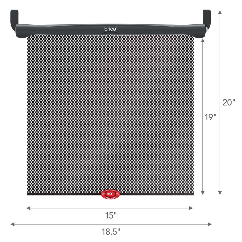 Munchkin Brica Sun Safety Car Window Shade with Heat Alert, Helps Block UVA/UVB Rays, 2 Pack, Black - Image 5