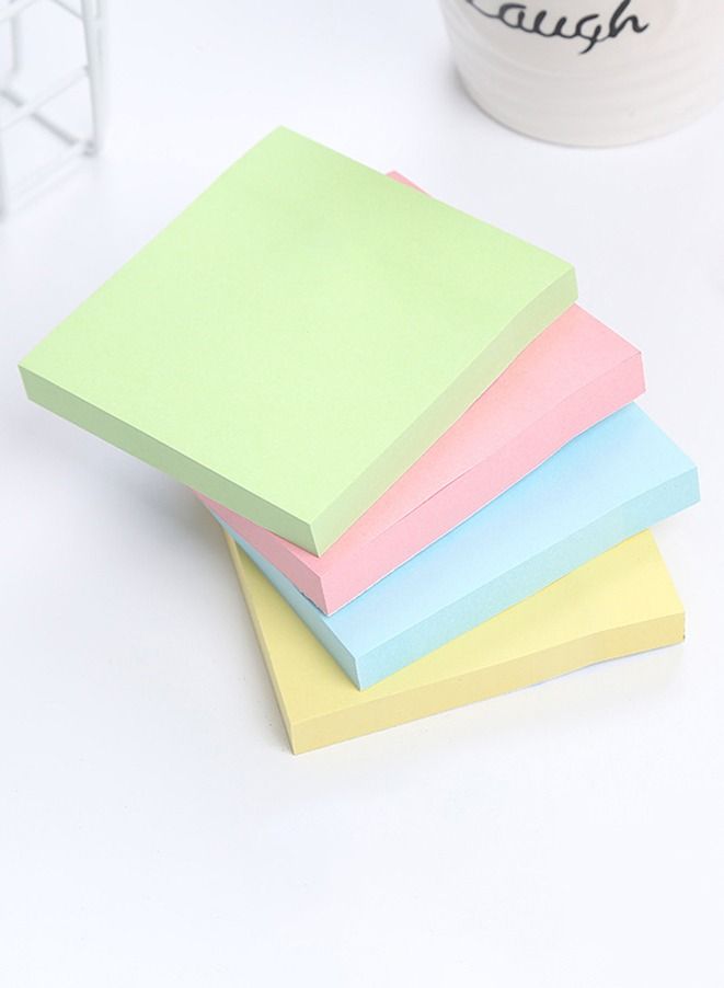Sticky Notes,4-Colours (76x76x40mm) Colored Super Sticky Memo Pad - Image 5