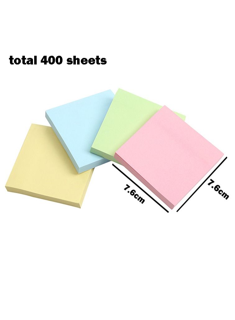 Sticky Notes,4-Colours (76x76x40mm) Colored Super Sticky Memo Pad - Image 3