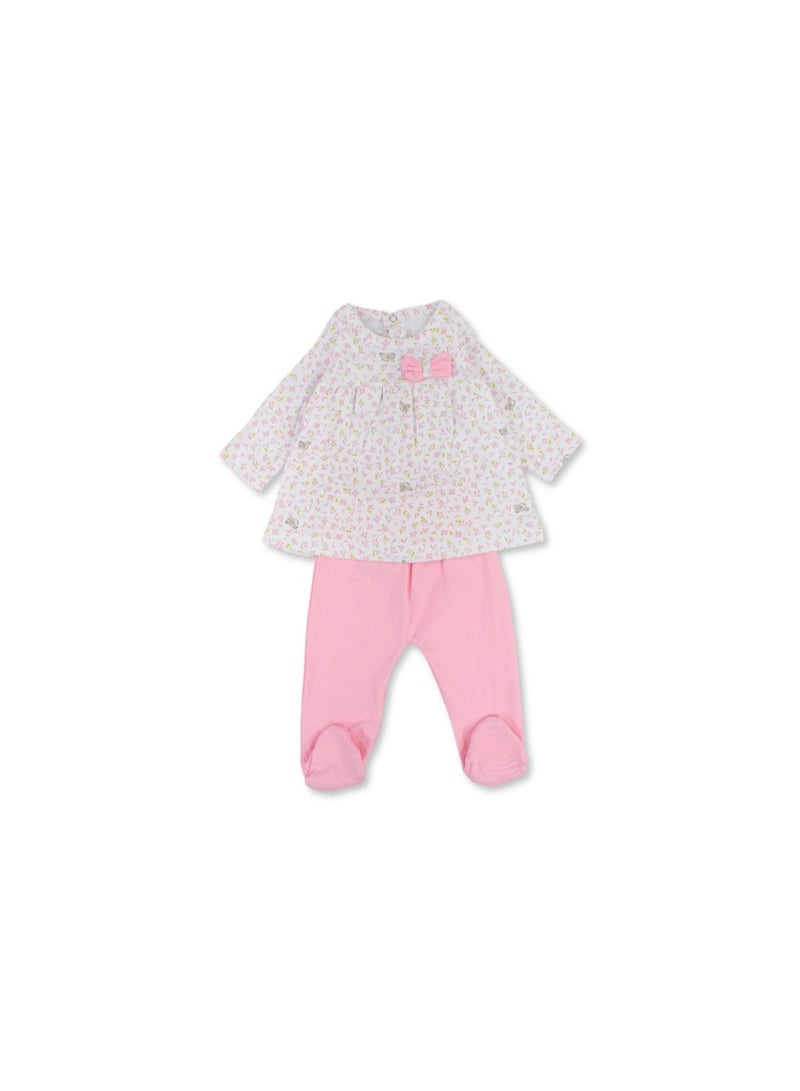 Baby Girls Cotton Pajama – with Bows Design - Image 1