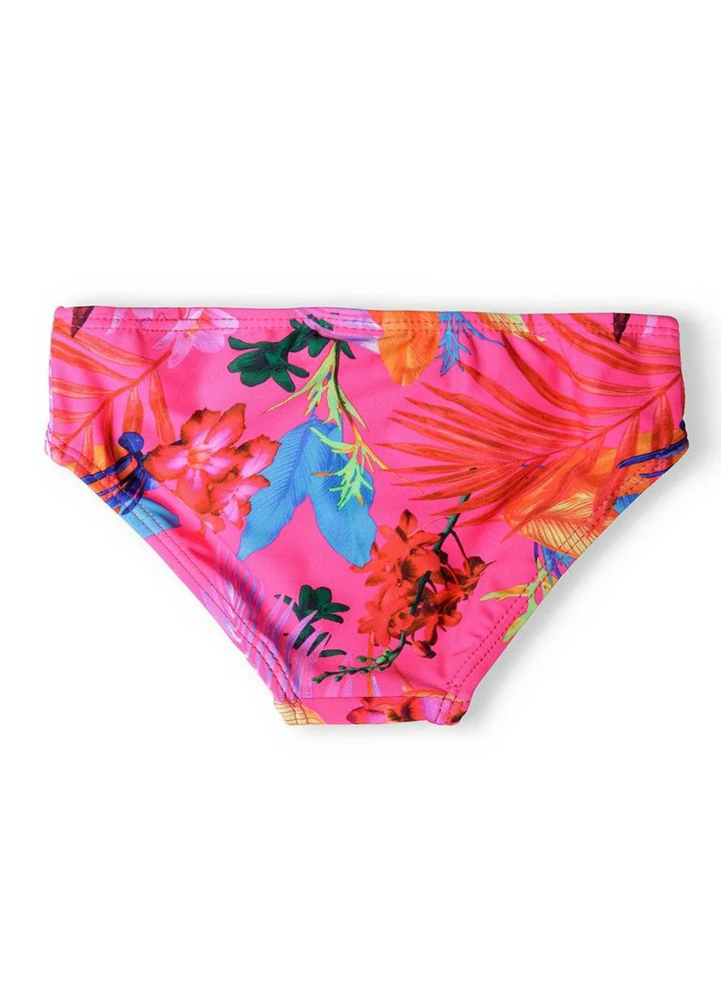 MINOTI Girls Bikini Set with Tropical Print and Ruffle Straps