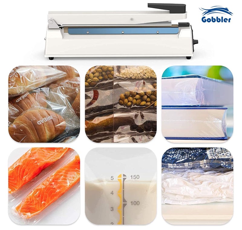 GOBBLER 12" Inch 300mm Impulse Sealer Electric Heat Sealing Machine for Plastic Bags - Durable Metal Body (PFS-300 MT) - Image 3