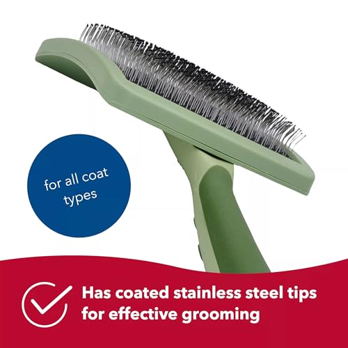 Coastal Pet Hair Brush for Dogs of All Types - Safari Curved Slicker Brush - Pet Grooming Tools for Shedding - Dog Pin Brush for Detangling - 7.5 x 4.5 inches - Image 4