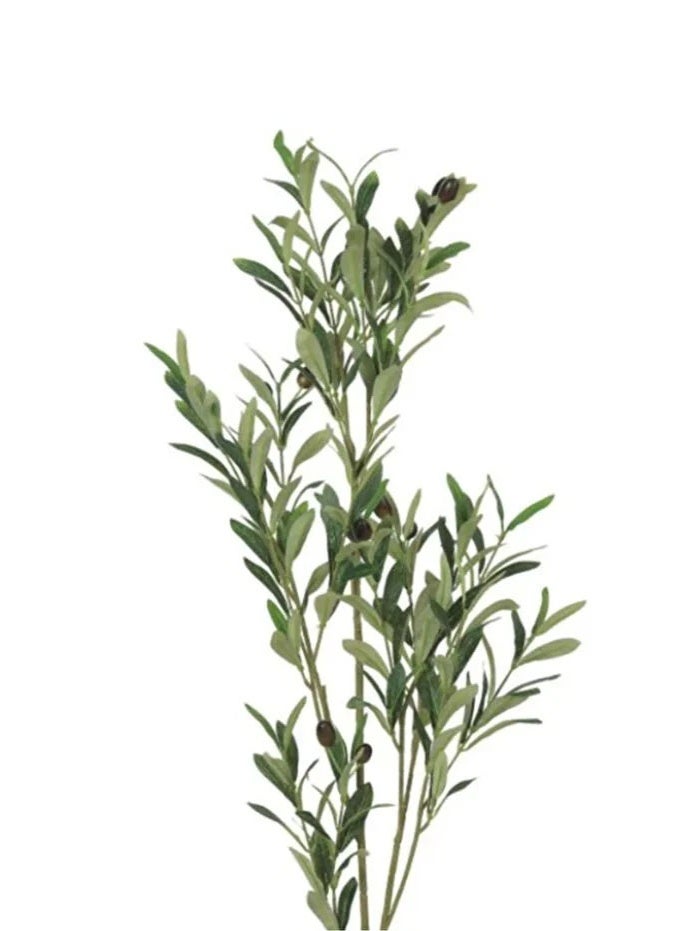 co arma Artificial olive tree with a white spherical pot, 80 cm tall - Image 4