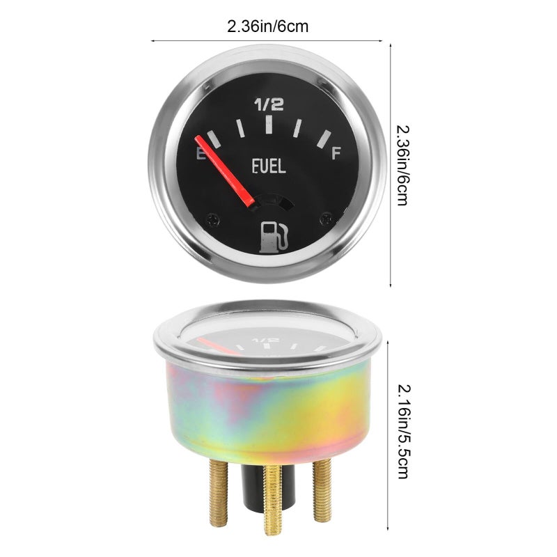Universal Fuel Level Gauge Accurate Racing Gas Tank for RV Yacht Boat Metal - Image 3