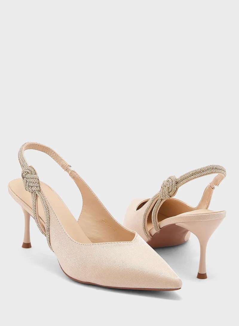 ايلا ليمتد اديشن Diamante Sling Back Pointy Pump