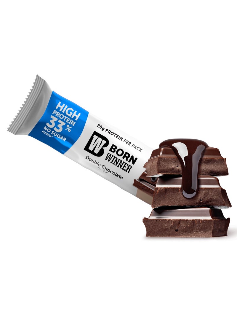 BORN WINNER Protein Bar Active - Double Chocolate - (12 pack)  - Image 2