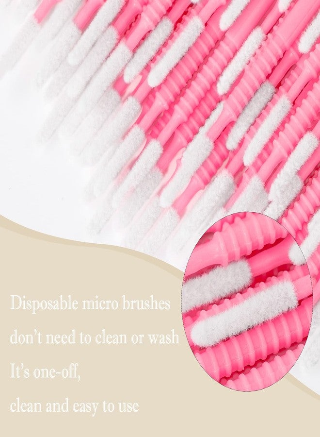 G2PLUS Micro Cotton Swabs, 200pcs Disposable Micro Applicator, Microswabs for Eyelash Extensions, Micro Applicator Brush Cleaning Tool for Lashes, Dental, Nails, Eyeliner and Personal Care (Pink) - Image 4