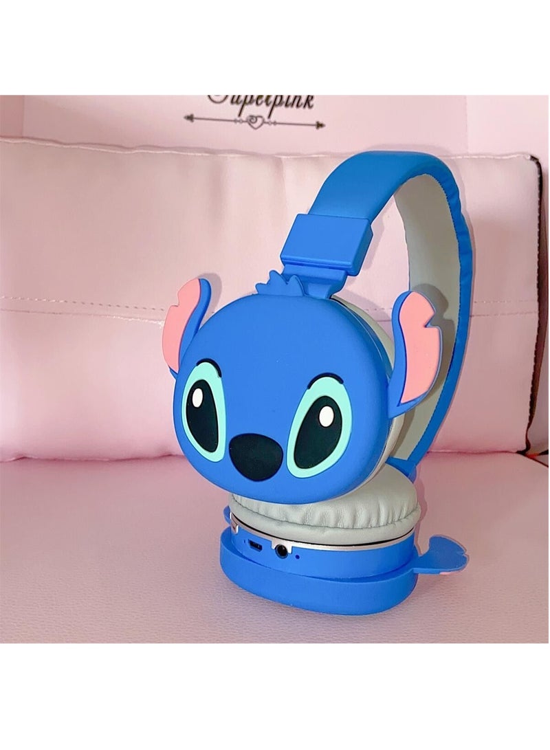 Stitch Headset Wireless Bluetooth Headset Gaming Headset Foldable Support FM Computer Mobile Phone Music Stereo Headset - Image 5