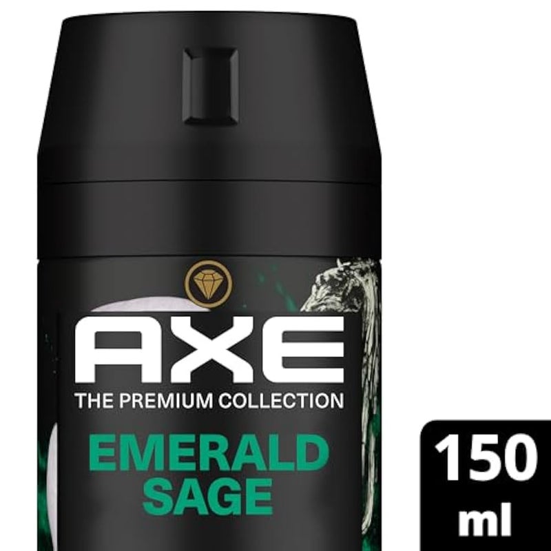 Axe The Premium Collection, Body Spray for Men, Emerald Sage,for fine body fragance & 72H odor protection deodorant, 150ml - Image 2