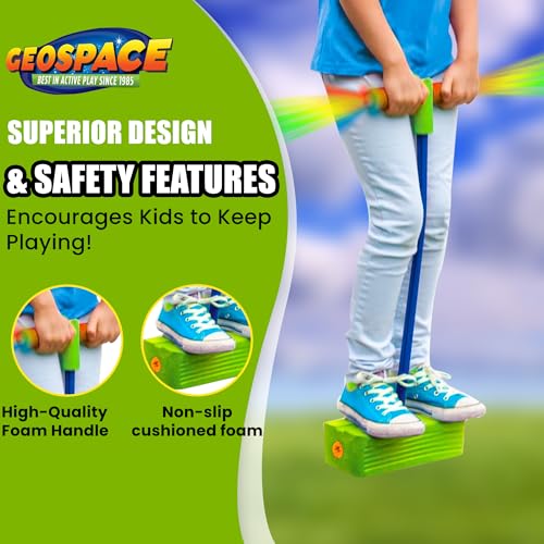 Geospace Jumparoo Deluxe LED Bungee Boing Foam Bouncing Toy  The Squeakiest Easiest Pogo Ever for Kids 3 Years  Up - Image 5