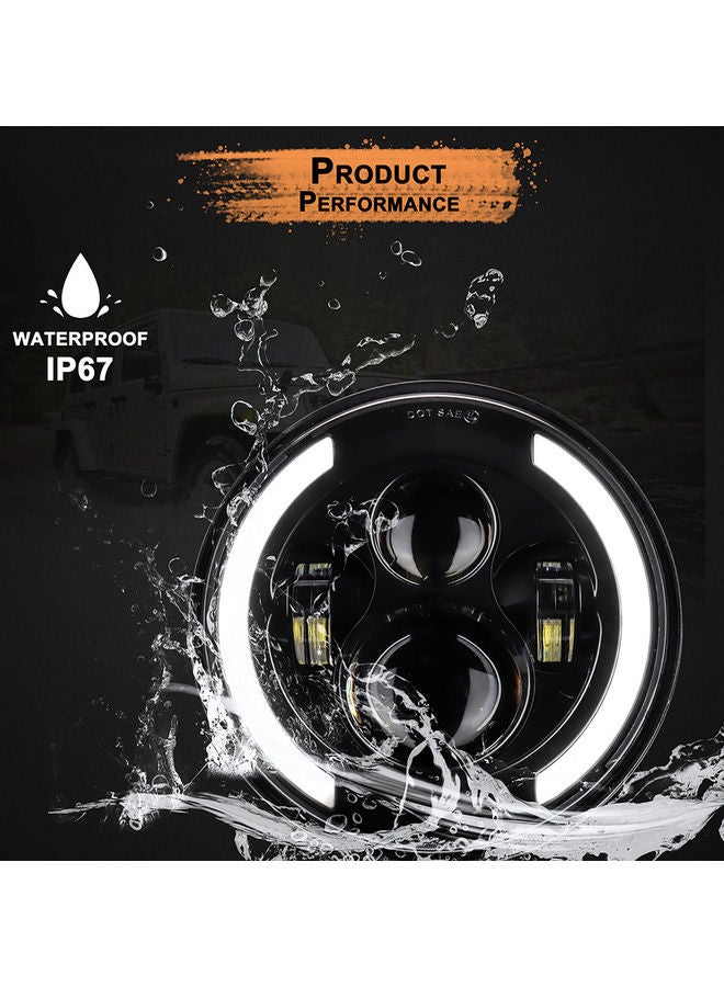 Loquat 12V/24V Motorcycle Car Headlight  Round LED Driving Lamp - Image 5