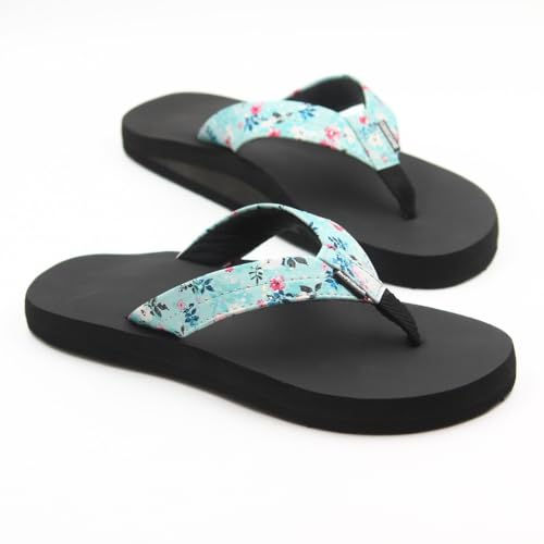 SHAPECRUNCH Women's Arch Support Slippers | Ortho Flipflops with soft MCR footbed - Reduce Pressure on Feet, Joints, and Back (Black Floral, UK Footwear Size System, Adult, Women, Numeric, Medium, 9) - Image 5