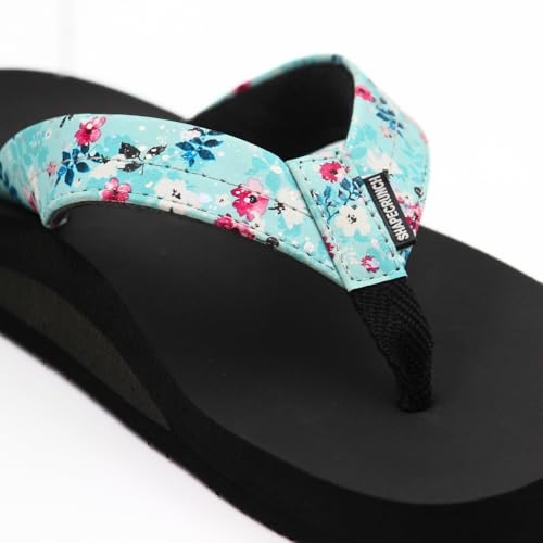 SHAPECRUNCH Women's Arch Support Slippers | Ortho Flipflops with soft MCR footbed - Reduce Pressure on Feet, Joints, and Back (Black Floral, UK Footwear Size System, Adult, Women, Numeric, Medium, 9) - Image 3