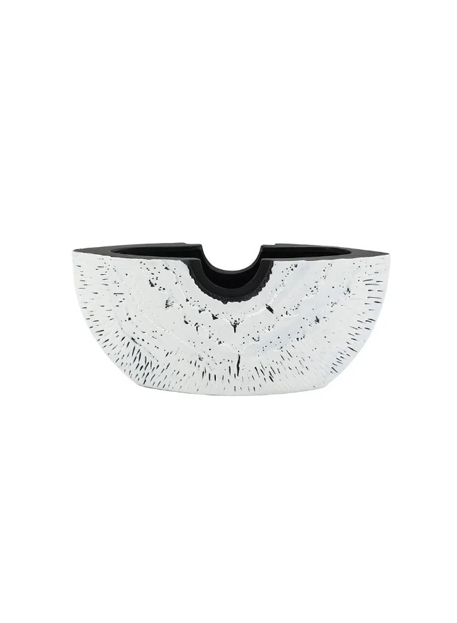 DANUBE HOME Danube Home Norwich Ceramic Rock Textured Vase - 37X10X17Cm Elegant Silver Home Decor Collection For Fresh Flowers Decoration Durable High-Quality Ceramic Vase| Decorative Home Accessories