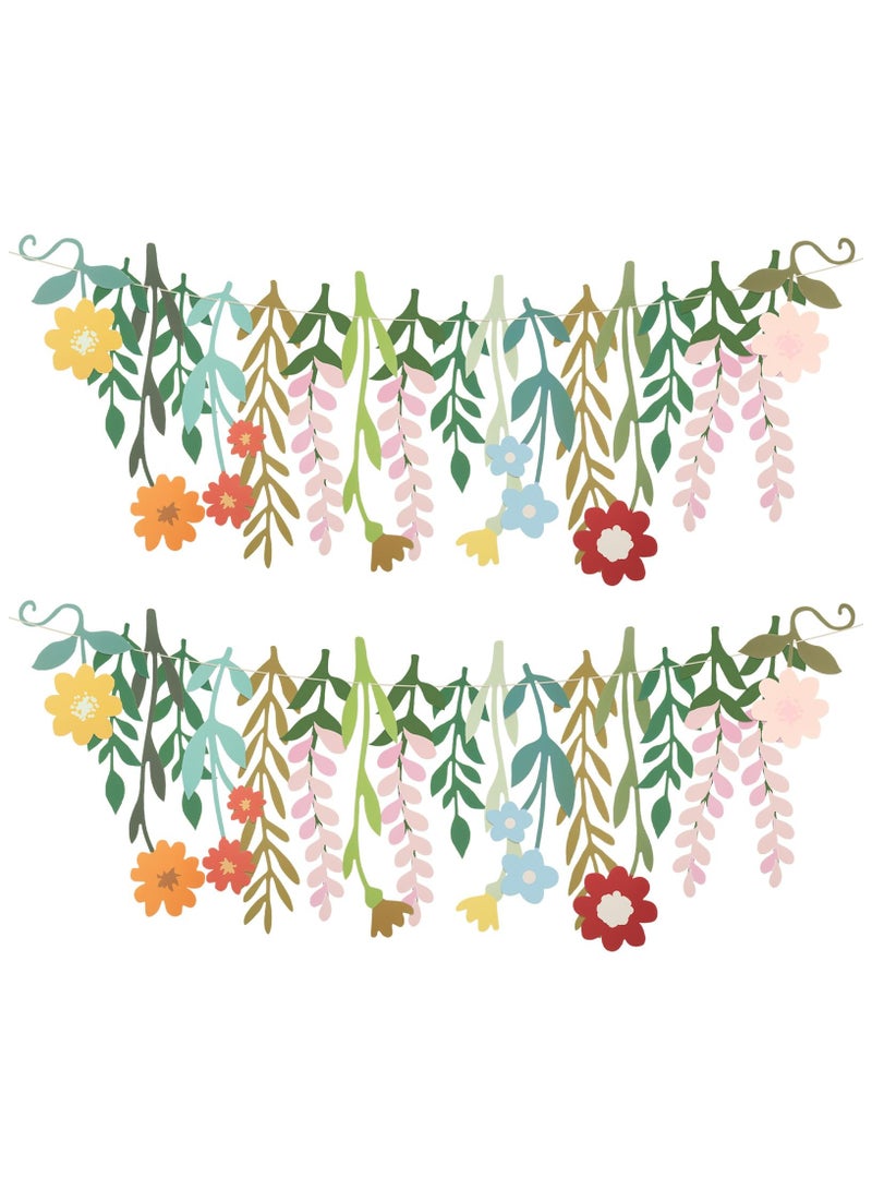 لافتة حفلات زهرية ريفية لزينة حفلات أعياد الميلاد الزهرية، والخلفيات الورقية، وأعياد الميلاد، وحفلات الزفاف، وزينة حفلات أعياد الميلاد المعلقة. - Image 1