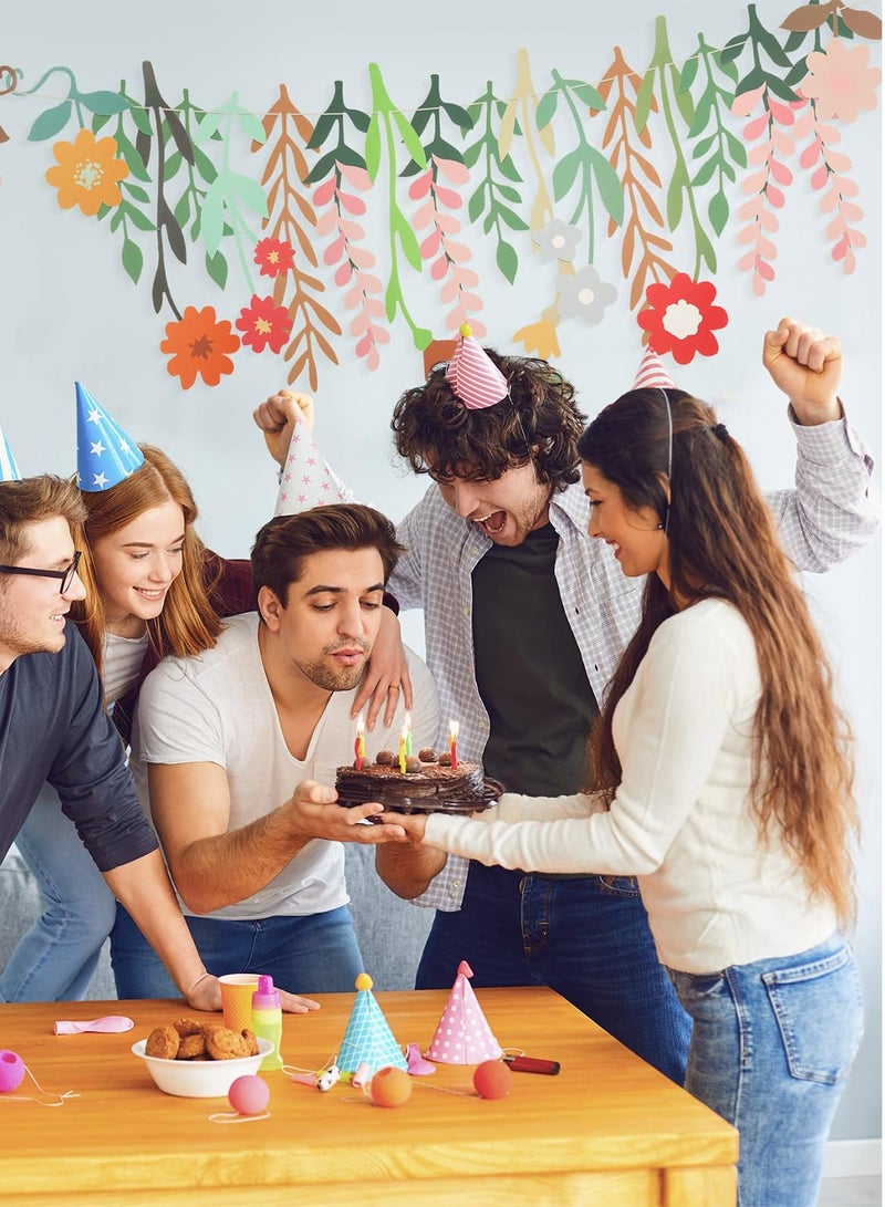 لافتة حفلات زهرية ريفية لزينة حفلات أعياد الميلاد الزهرية، والخلفيات الورقية، وأعياد الميلاد، وحفلات الزفاف، وزينة حفلات أعياد الميلاد المعلقة. - Image 3