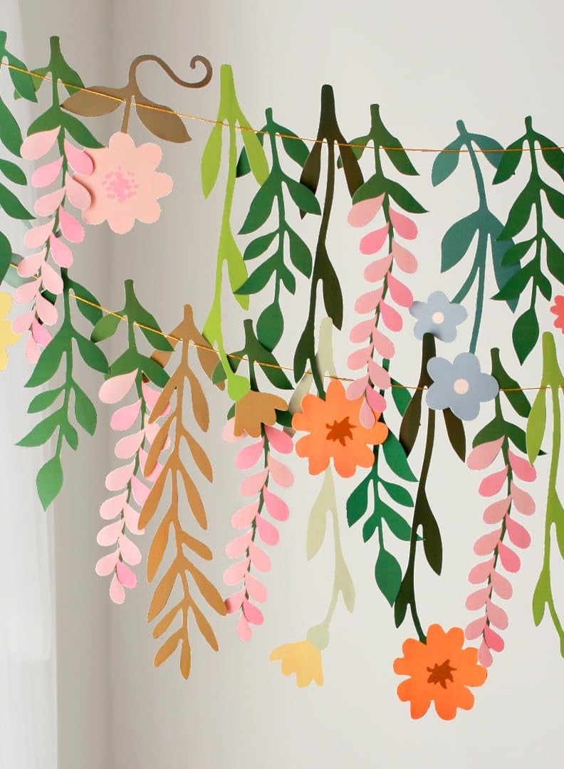 لافتة حفلات زهرية ريفية لزينة حفلات أعياد الميلاد الزهرية، والخلفيات الورقية، وأعياد الميلاد، وحفلات الزفاف، وزينة حفلات أعياد الميلاد المعلقة. - Image 5