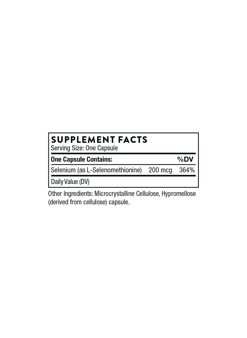 Thorne Selenium - 200 mcg - Dietary Supplement 60 Capsules  - Image 2