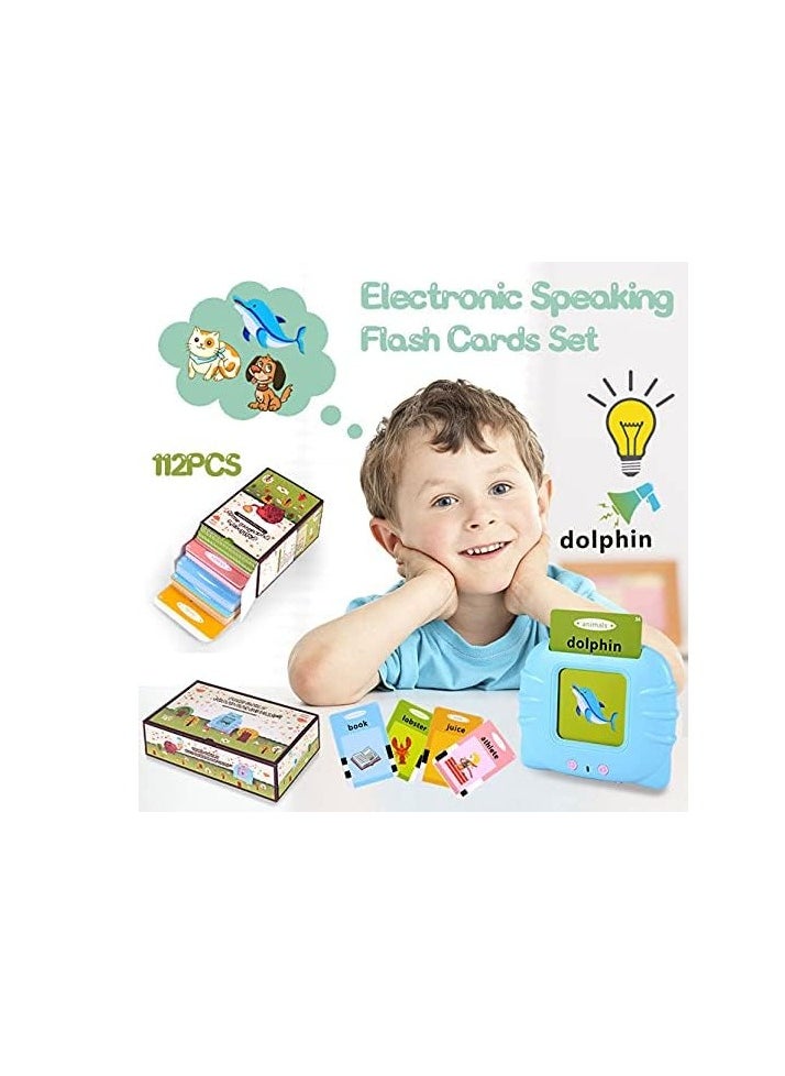 Flash Cards Learning Toys for 2 3 4 5 6 Year Old Kids, Boys and Girls Speech Therapy Toys, 112 Pcs 224 Sight Words with Audible Sound Birthday Gifts for Kids Blue - pzsku/Z0BFF3704C8BC99B40F1DZ/45/_/1701158914/2f00fdf5-e0cc-489a-ae4c-ea27e786ca5a