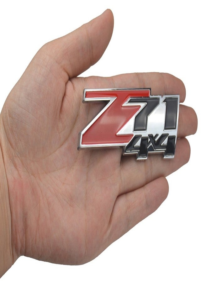 Aimoll شعارات Aimoll Z71 4x4 عدد 2، ملصقات بلاستيكية ثلاثية الأبعاد بديلة لسيارات شيفروليه وجي إم سي سيلفرادو وتاهو وسوبربان وسيرا باللون الأحمر AL - Image 4
