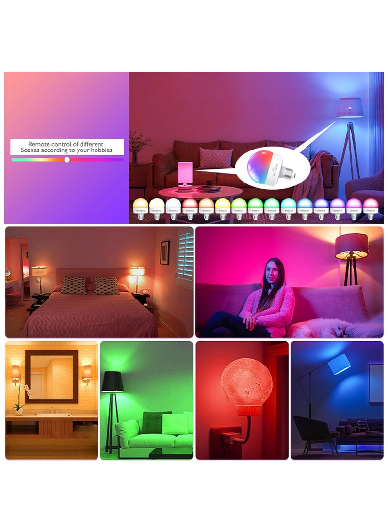 Wmlamz - Wmlamz Rechargeable Smart Light Bulbs, With Remote E26/E27 LED Emergency Lightbulbs RGBCW Color With Timer Dimmable For Wall Wireless Sconce - Image 1