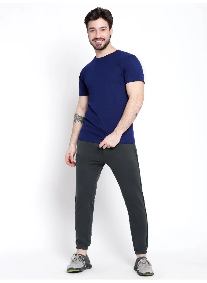 Beyoung Navy Blue Plain T-shirt For Men