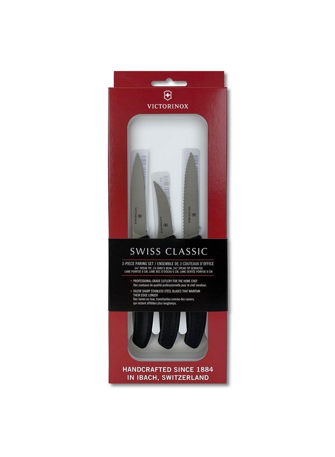 Victorinox Victorinox Swiss Classic 3-Piece Paring Set, Black, 3-Inch  - Image 1