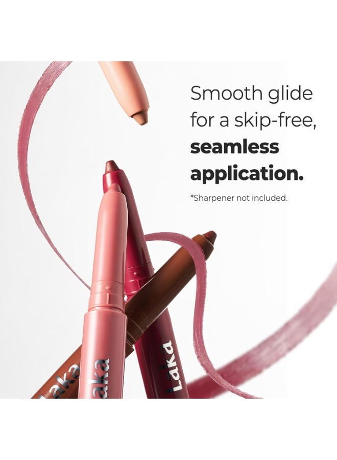 Laka Lip Liner - Smooth & Blendable Soft Matte Lip Contour Pencil for Shaping & Overlining Lips | Waterproof Formula, Oil-Cleanse Off, Long-Lasting Wear | #07 Espresso Temper - Image 3