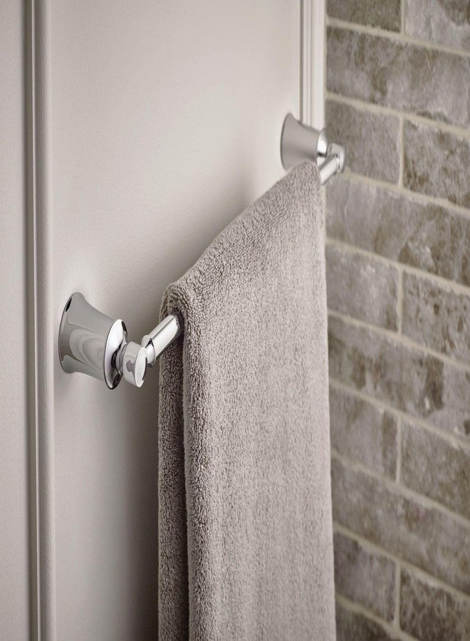 Moen YB2124CH Dartmoor 24-Inch Single Bathroom Towel Bar, Chrome - Image 2