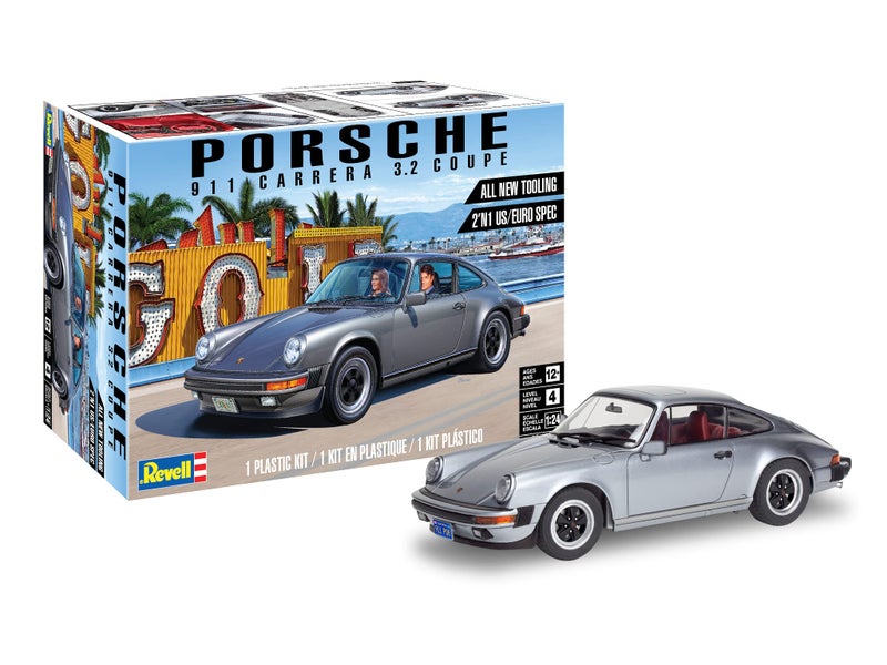 Revell 854521 Porsche 911 Carrera 32 Coupe 2N1 Model Car Kit 124 Scale 109Piece Skill Level 4 Plastic Model Building Kit - Image 2
