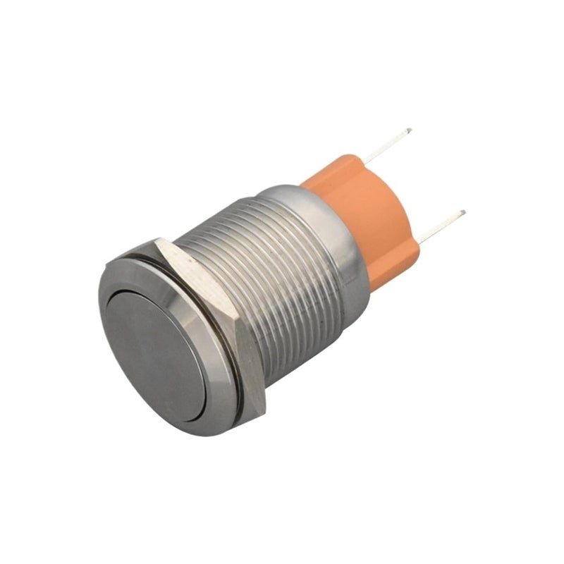 IP67 مقاوم للماء 2 دبوس 16 مم 19 مم مفتاح ضغط معدني قفل ذاتي إعادة ضبط 15A 250VAC - Image 3