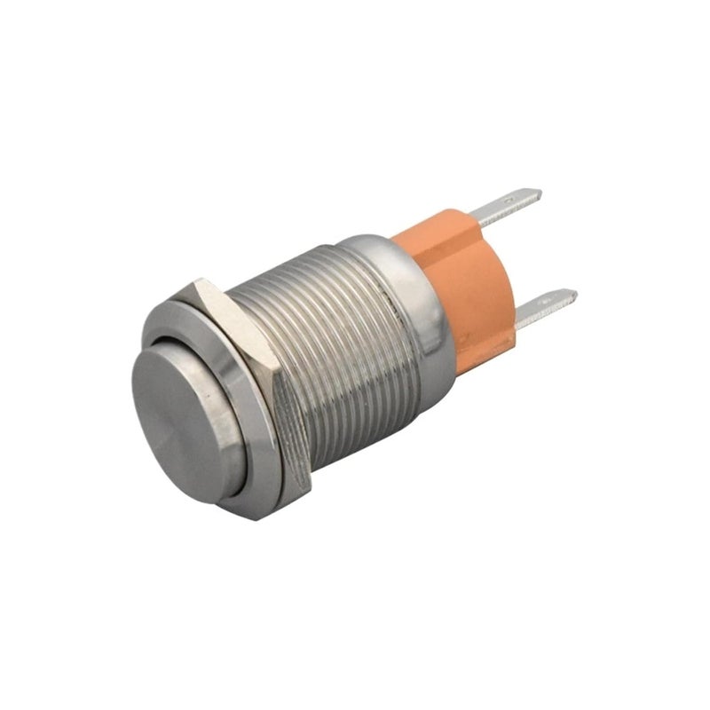 IP67 مقاوم للماء 2 دبوس 16 مم 19 مم مفتاح ضغط معدني قفل ذاتي إعادة ضبط 15A 250VAC - Image 4