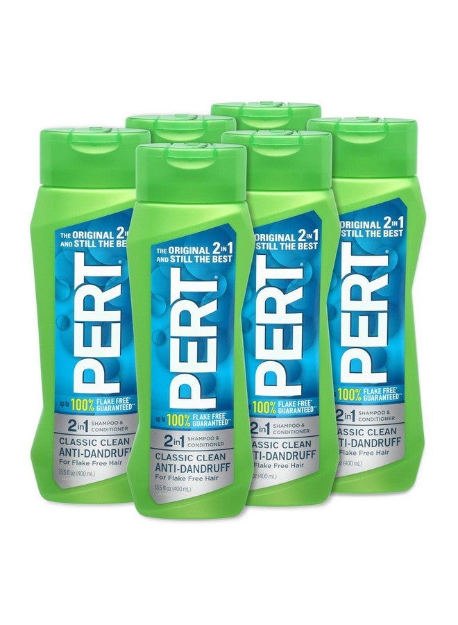 PERT 2 IN 1 Shampoo and Conditioner, Anti-Dandruff, 13.5 Fl. Oz (Pack of 6) - Image 1