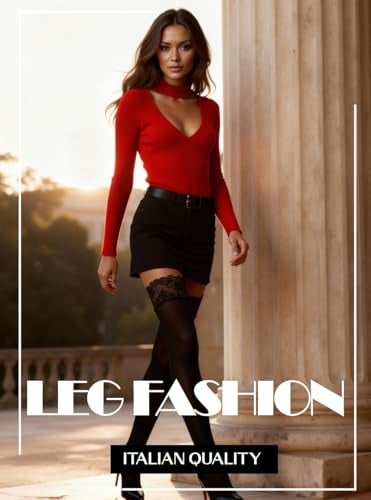 Mila Marutti Black Thigh High Stockings for Women | Opaque Thigh Highs Tights | 100 Denier Pantyhose - Black, M - Image 5