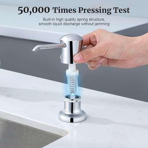 Ultimate Unicorn Sink Soap Dispenser for Kitchen Sink Chrome Upgrade with 40" Silicone Extension Tube Kit, Connect to Your Soap Bottle Directly - Image 5