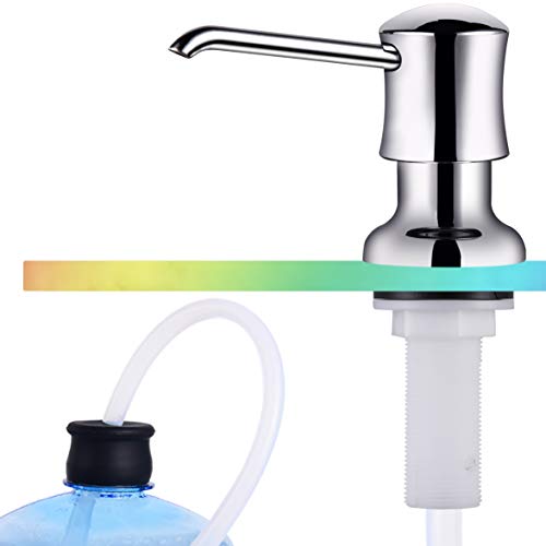Ultimate Unicorn Sink Soap Dispenser for Kitchen Sink Chrome Upgrade with 40" Silicone Extension Tube Kit, Connect to Your Soap Bottle Directly - Image 1