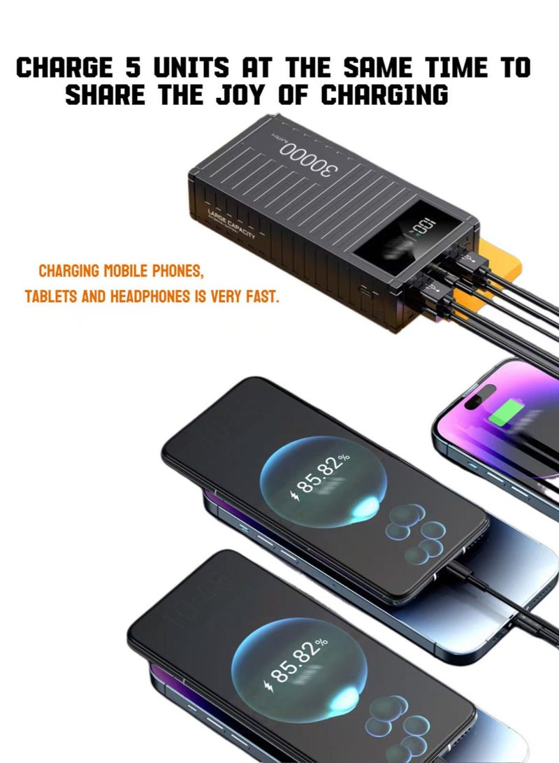 TNGames Creative Container-Style PD Fast Charging Power Bank 30000mAh | 66W Super Fast Charge + 20W Bidirectional PD | High-Capacity Portable Power Bank | Compatible with iPhone/Android/Laptops | White - Image 4