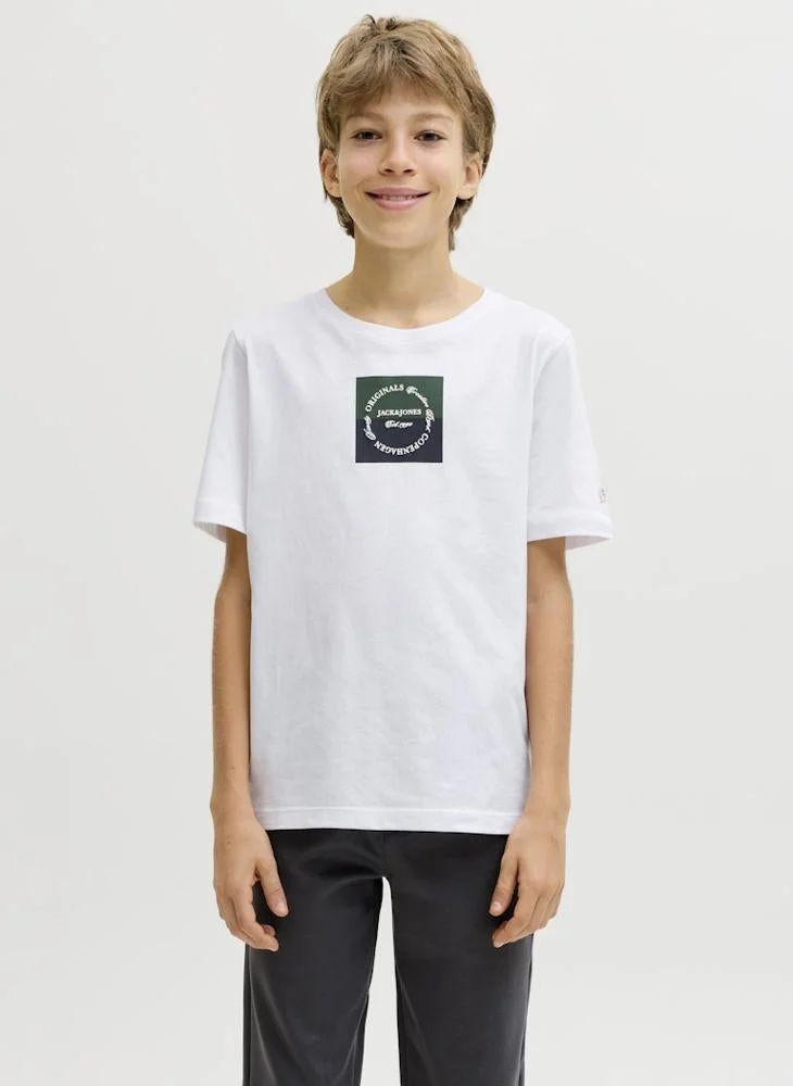 جاك وجونز جونيور تيشيرت شبابي بطبعة جرافيك وياقة مستديرة