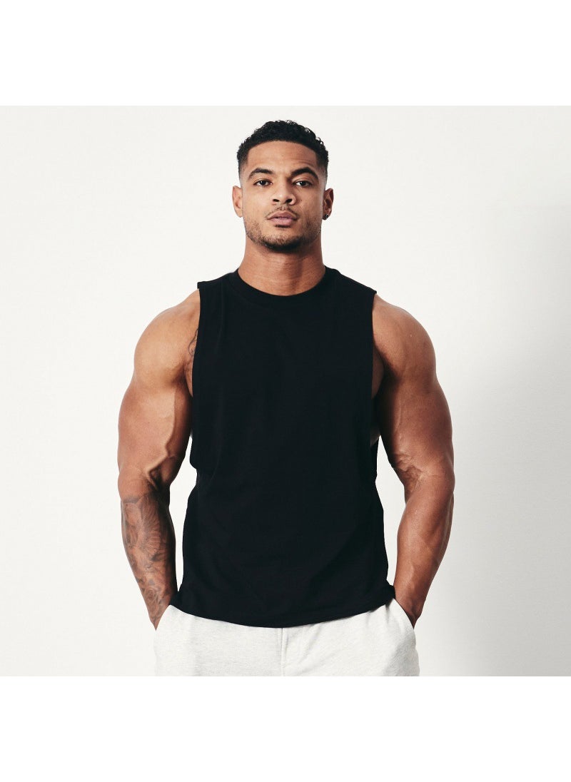 Generic - Vq Muscle Fitness Brothers Summer New Fitness Vest Mens Tops Outdoor Running Leisure Sports Sleeveless Bx7 white - Image 1