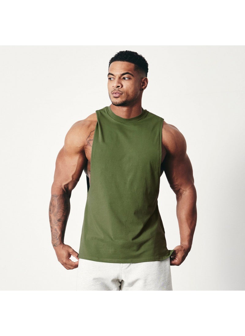 Generic - Vq Muscle Fitness Brothers Summer New Fitness Vest Mens Tops Outdoor Running Leisure Sports Sleeveless Bx7 white - Image 1