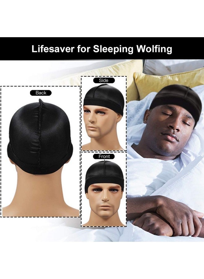 Heniho 3Pcs Silky Durag With Wave Brush For Men 360, Curved Medium/Hard Hair Brush Kits,A - Image 3