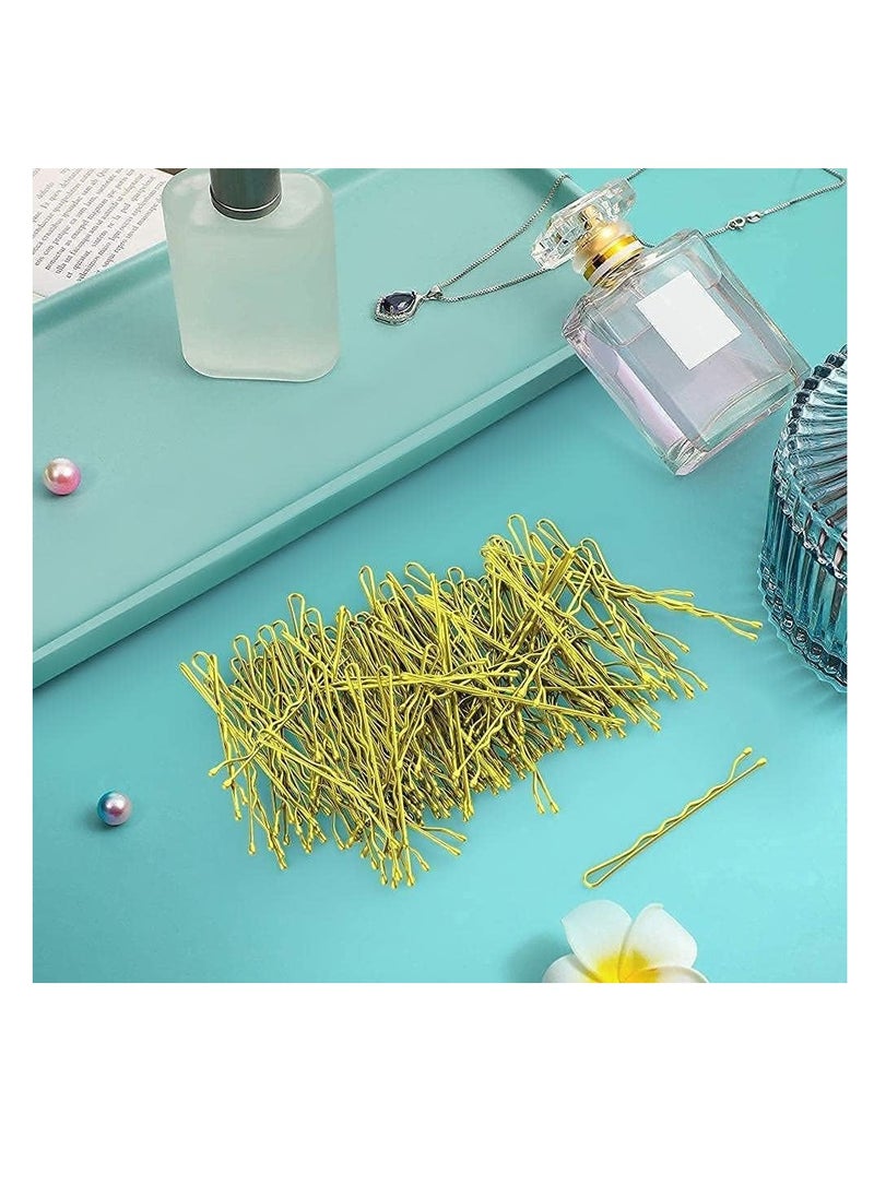 Premify 120 Pcs Bobby Pins in Plastic Box, Gold Color Hair Grips, Hair Pins for Women (5.5cm / 2 Inches), Ideal For All Hair Types  - Image 5