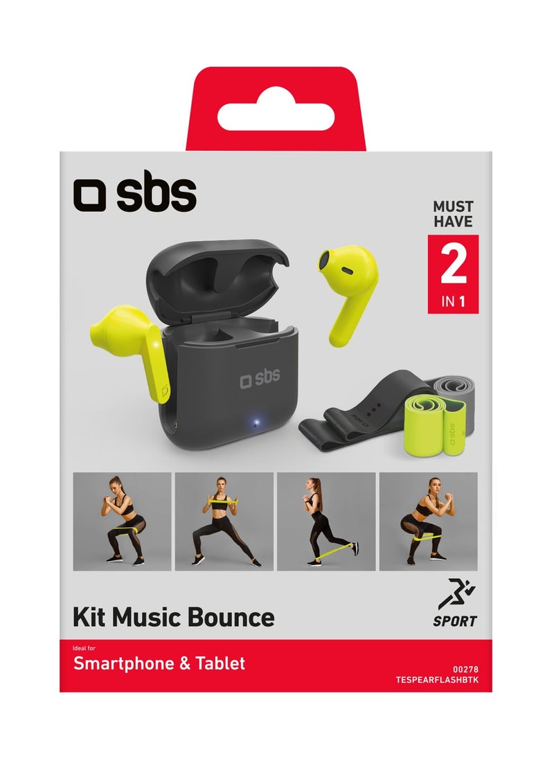 SBS True Wireless Stereo earphones Bluetooth BT TWS earbuds headphones with elastic bands kit and automatically wirelessly pair with each other for tablets, Laptop, iPhone, Samsung, Huawei and others  - Image 2