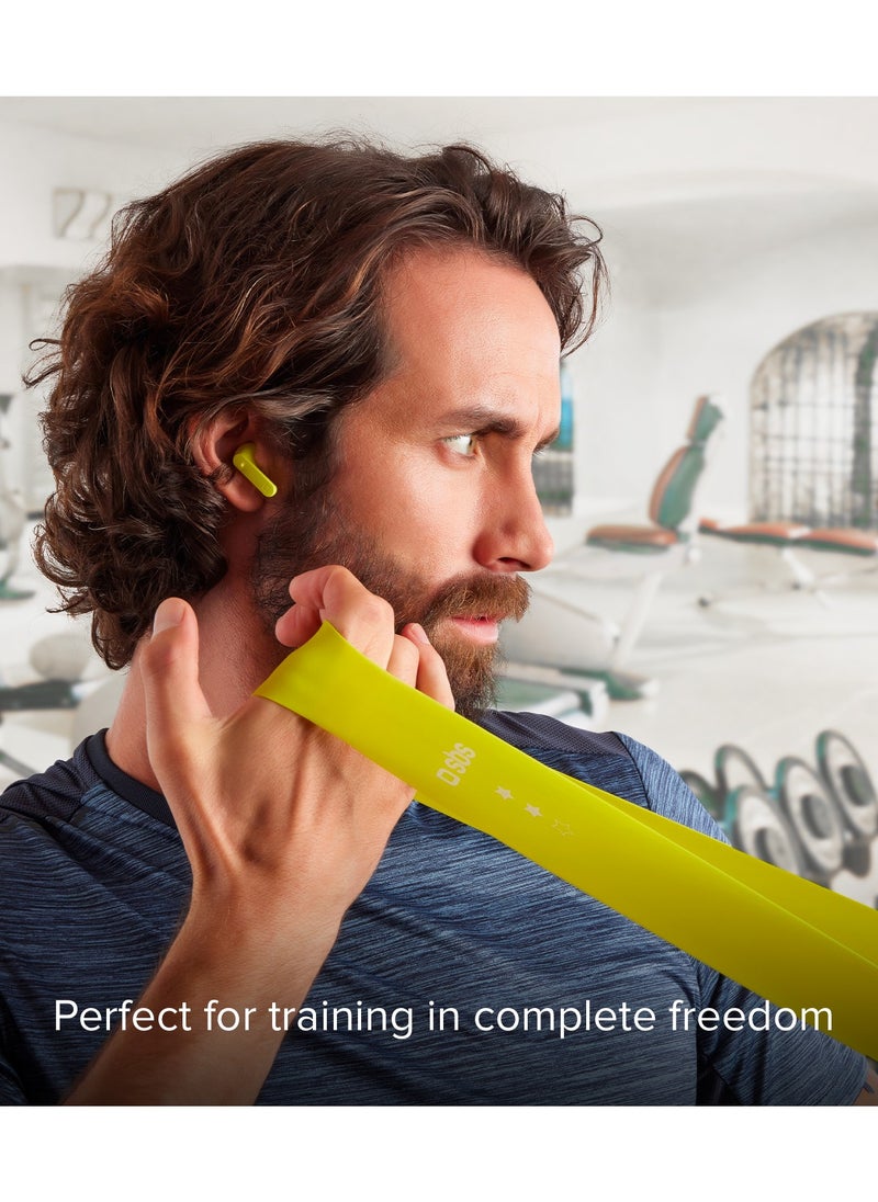 SBS True Wireless Stereo earphones Bluetooth BT TWS earbuds headphones with elastic bands kit and automatically wirelessly pair with each other for tablets, Laptop, iPhone, Samsung, Huawei and others  - Image 5