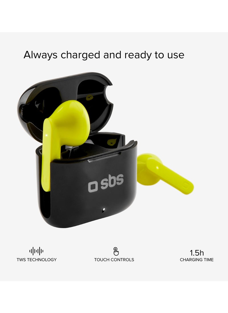 SBS True Wireless Stereo earphones Bluetooth BT TWS earbuds headphones with elastic bands kit and automatically wirelessly pair with each other for tablets, Laptop, iPhone, Samsung, Huawei and others  - Image 4