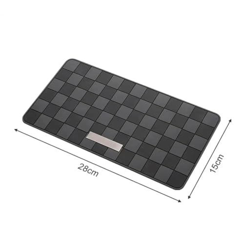 aakichi Rubber Adhesive-Free Car Mat Grid Pattern Car Anti-Slip Mats High Temperature Resistant Interior Decor Mobile Phone Holder for Fit for All Car'S - Image 2
